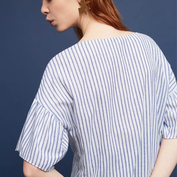 Anthropologie Addie Tie-Neck Blouse NWT - Picture 2 of 6